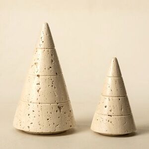 McGee & Co Varen Travertine Stone Tree Set of 2
